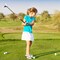 Costway Ultimate Kids Golf Practice Set Junior Complete Golf Club Set for Kids Age 8-10 Years Old Green/Blue/Pink